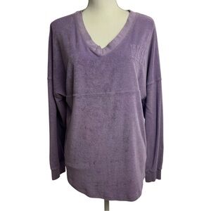 PINK Victoria’s Secret Women’s Pullover Oversized Terrycloth Top Sz XS Lavender